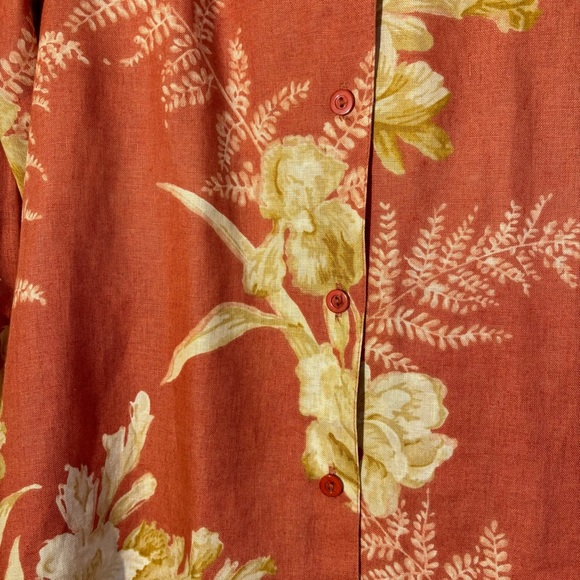 Vintage Liz Claiborne Floral Button Down Blouse, Size Petite Small - Picture 4 of 10